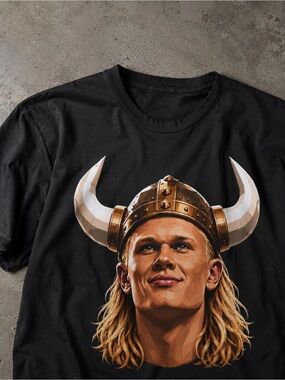Black Graphic Short Sleeve Tee Haaland